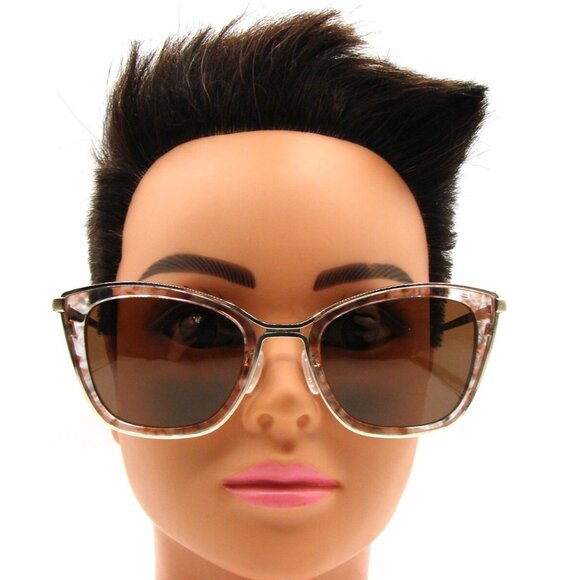 Fysh Sunglass Eyeglass Frames Only Pecan Kaleidoscope Gold #2072 Case 53-21-145 - Picture 6 of 13